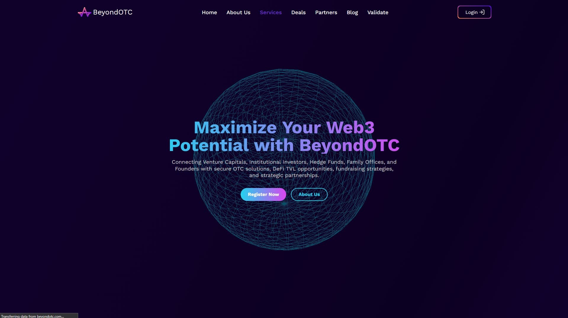 BeyondOTC — Cryptocurrency Platform project screenshot