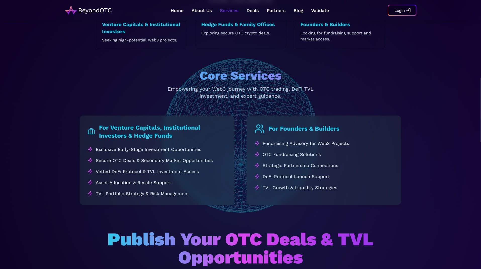 BeyondOTC — Cryptocurrency Platform project screenshot