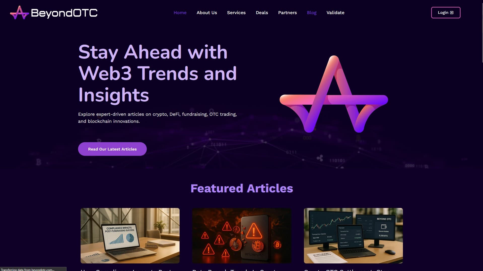 BeyondOTC — Cryptocurrency Platform project screenshot