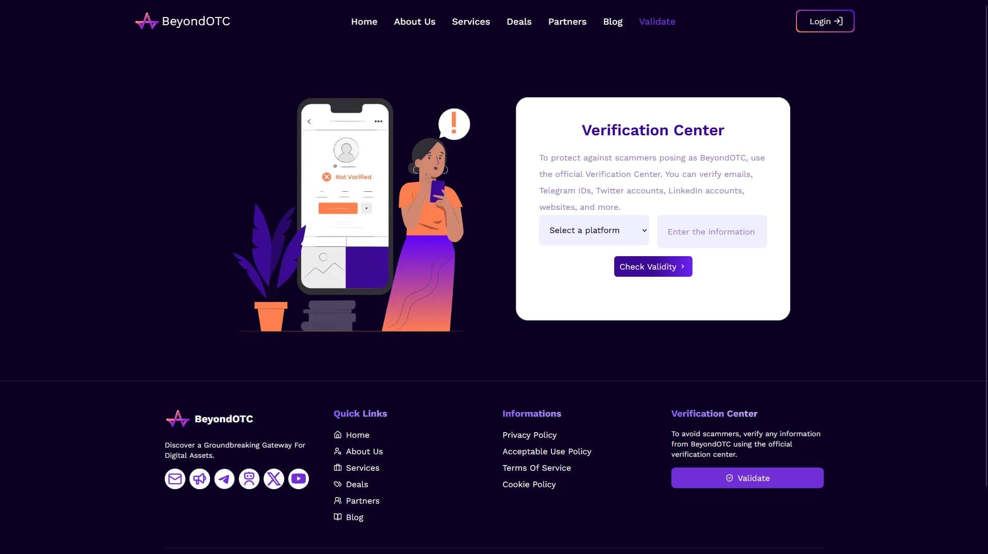 BeyondOTC — Cryptocurrency Platform project screenshot