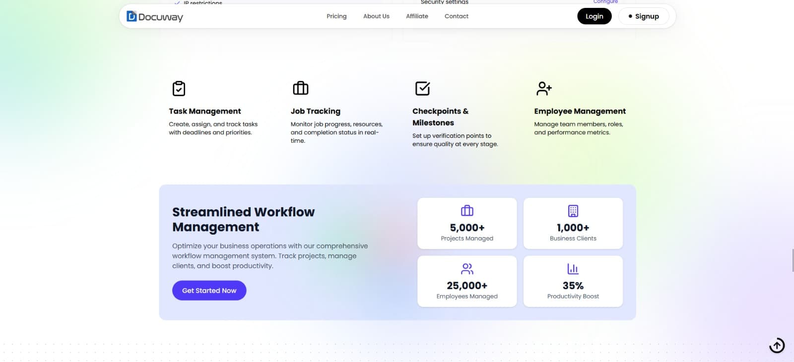 Docuway — Workflow Management System project screenshot