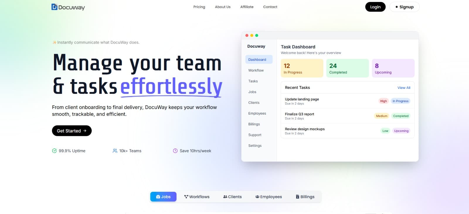 Docuway — Workflow Management System project screenshot