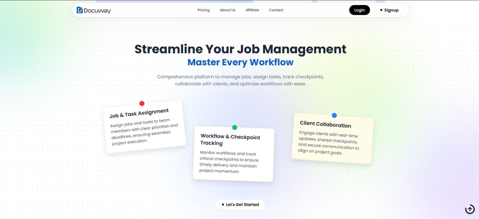 Docuway — Workflow Management System project screenshot